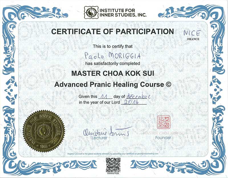 Master Choa Kok Sui Avancé